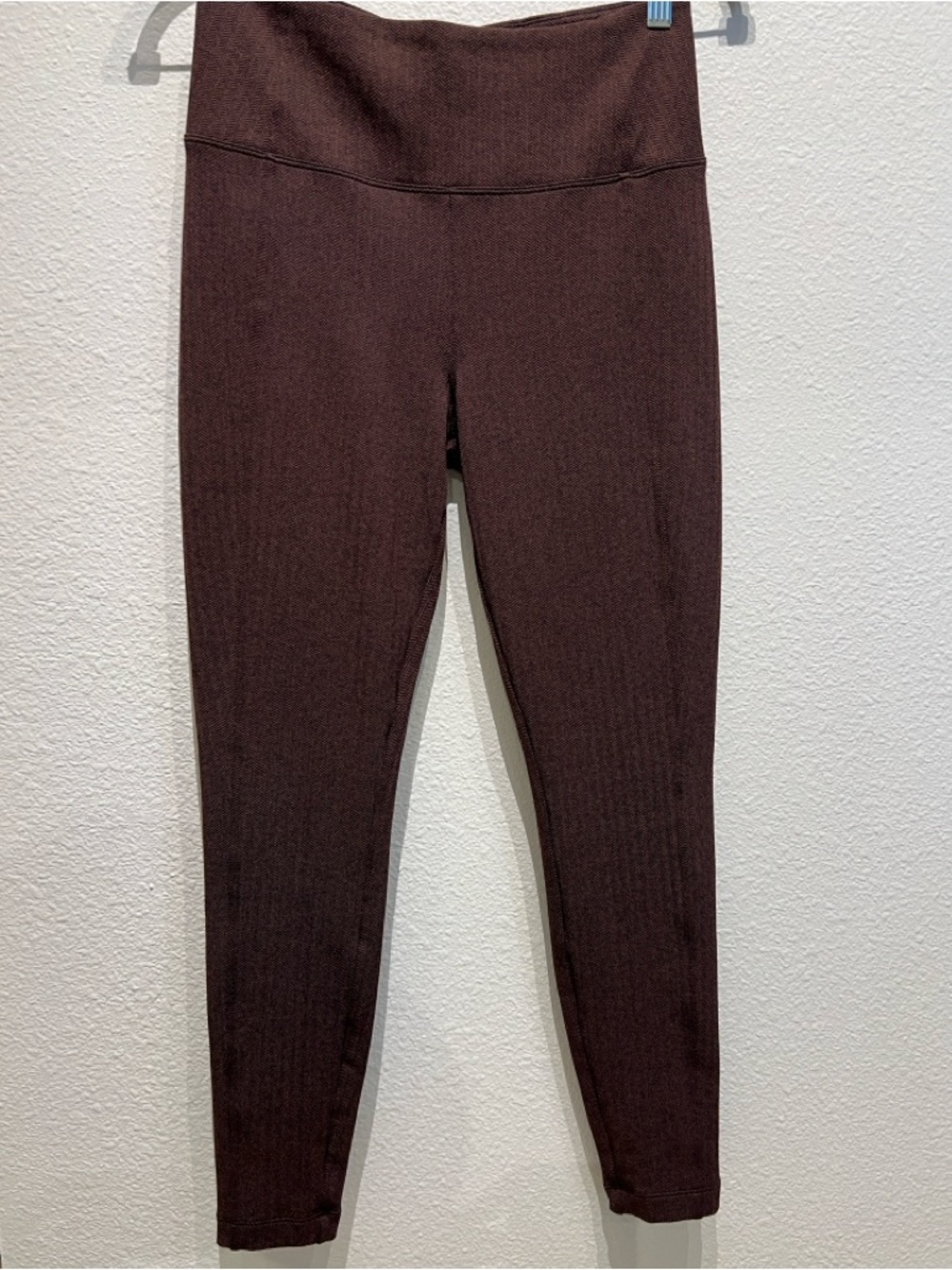 Athleta Delaney Brown Herringbone Tights - Size Small